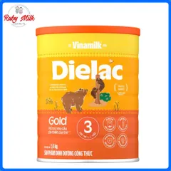 Sữa bột Dielac Alpha Gold 3  lon 1.4kg (cho trẻ từ 1 - 2 tuổi)