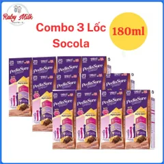 Combo 3 Lốc Sữa Pha Sẵn Pediasure Socola 180ml ( 12 Hộp)