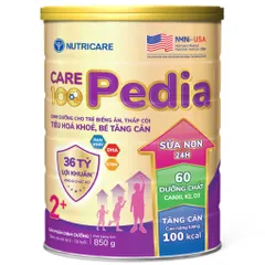 Combo 2 Lon Sữa Bột Nutricare Care 100 Pedia 2+ Lon 850g (Cho bé 2-10 Tuổi)