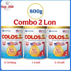 Combo 2 Lon Sữa bột Nutricare ColosCare Đủ Số Lon 800g - Đề Kháng Khỏe, Bé Tăng Cân