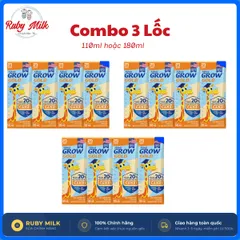 Combo 3 Lốc Sữa Pha Sẵn Abbott Grow 110ml Vani (12 Hộp)