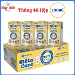 Thùng 48 Hộp Sữa Bột Pha Sẵn Nutricare Metacare Opti Vàng 180ml