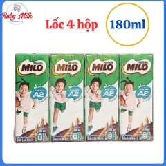 Lốc 4 Hộp Sữa Lúa Mạch Milo A2 180ml