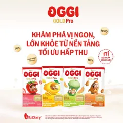 [THÙNG 24 HỘP] Sữa dinh dưỡng pha sẵn OGGI GOLD PRO VitaDairy 110ml (Dâu/Dưa/Xoài/Hạnh Nhân)