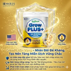 Sữa bột công thức CHÍNH HÃNG Nutifood GrowPLUS+ Vàng 24h giúp bé tiêu hóa tốt, phát triển toàn diện