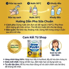 Sữa bột công thức CHÍNH HÃNG Nutifood GrowPLUS+ Vàng 24h giúp bé tiêu hóa tốt, phát triển toàn diện