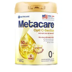 Sữa Bột Metacare Opti C-SECTION Lon 800g - Dành Cho Bé Sinh Mỗ, Đề Kháng