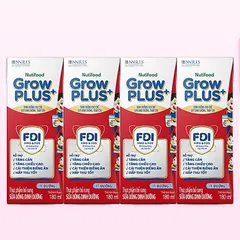 Sữa GrowPLUS+ ít đường 180ml (Lốc 4 hộp)