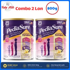 [Combo 2 Lon] Sữa Bột Pediasure Vani Ít ngọt Lon 800g
