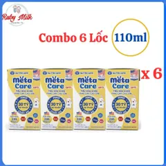 Combo 6 Lốc Sữa Pha Sẵn Metacare Opti Hộp 110ml