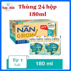 Thùng 24 hộp sữa pha sẵn Nestlé Nan Grow 180ml (từ 1 tuổi)