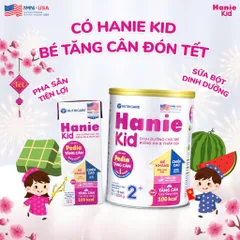 Thùng 48 Hộp Sữa Bột Pha Sẵn Nutricare Hanie Kid 180ml - Cho trẻ biếng ăn & suy dinh dưỡng