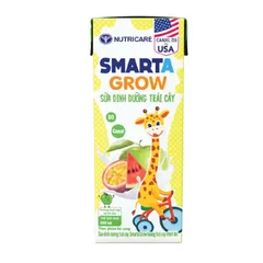 Lốc 4 Hộp Sữa Nutricare Smarta Grow Hương Trái cây Nhiệt Đới 180ml (Mẫu Ngẫu Nhiên)