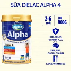 Sữa Bột Dielac Alpha Lon 900g Hỗ Trợ Phát Triển Toàn Diện Số 1,2,3,4 Lon 900g/1,5kg