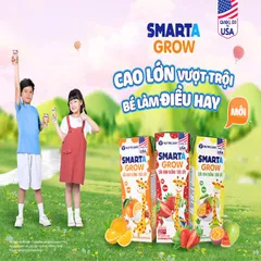 Lốc 4 Hộp Sữa Nutricare Smarta Grow Hương Trái cây Nhiệt Đới 180ml (Mẫu Ngẫu Nhiên)