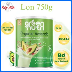 Sữa Hạt 25 Green Nutri Organic Avocado Lon 750g