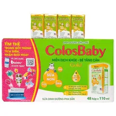 Thùng 48 Hộp Sữa Pha Sẵn Colosbaby Gold 110ml/180ml (Cho bé trên 1 tuổi)