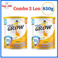 Combo 2 Lon Sữa Bột Abbott Grow Gold 2+ Lon 850g Cho Bé Trên 2 Tuổi