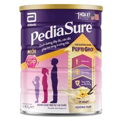 Sữa Bột PediaSure 1-10 tuổi dạng bột hương Vani ít ngọt Lon 380g,800g, 1.6kg