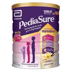 Sữa Bột PediaSure 1-10 tuổi dạng bột hương Vani ít ngọt Lon 380g,800g, 1.6kg