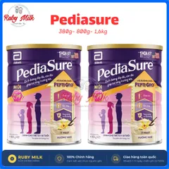 Sữa Bột PediaSure 1-10 tuổi dạng bột hương Vani ít ngọt Lon 380g,800g, 1.6kg