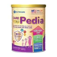 Sữa bột Nutricare Care 100 Pedia 1+ Lon 850g , cho trẻ biếng ăn, thấp còi (cho trẻ 1 - 2 tuổi)