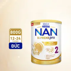 Combo 2 Lon Sữa Bột NAN SUPREME PRO số 2 800g (12-24 tháng)