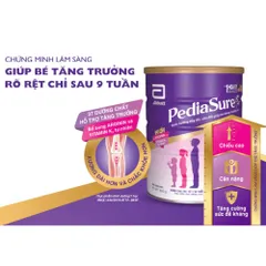 Combo 4 Lon Sữa Bột Pediasure Lon 1,6kg Hương Vani Ít Ngọt