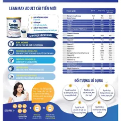 Combo 2 Lon Sữa LeanMax Adult Lon 900g - Dinh dưỡng hồi phục cho người bệnh, người cao tuổi