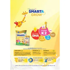 Sữa bột Smarta Grow Opti 3+ tuổi Lon 850g - Phát triển chiều cao, não bộ (Mẫu mới)