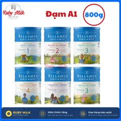 Sữa Bellamy Organic Classic Đạm A1 HMO Đủ Số Giúp Tăng Miễn Dịch, Hấp Thu Tốt Lon 800g Rubymilk 182