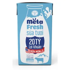 Thùng 48 hộp sữa tươi Nutricare Meta Fresh lợi khuẩn Ít Đường sữa non tăng cường miễn dịch, đề kháng