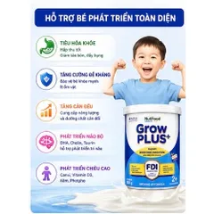 [Combo 2 Lon] Sữa Bột NuiFood GrowPLUS+ Xanh Tiêu Hóa 2+, 1+, 0+ Lon 800g  Hỗ Trợ Tiêu Hóa, Tăng Đề Kháng Cho Bé