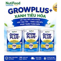 [Combo 2 Lon] Sữa Bột NuiFood GrowPLUS+ Xanh Tiêu Hóa 2+, 1+, 0+ Lon 800g  Hỗ Trợ Tiêu Hóa, Tăng Đề Kháng Cho Bé