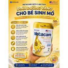 Combo 2 Lon Sữa Bột Metacare Opti C-SECTION Lon 800g - Dành Cho Bé Sinh Mỗ, Đề Kháng