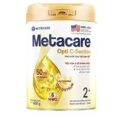 Combo 2 Lon Sữa Bột Metacare Opti C-SECTION Lon 800g - Dành Cho Bé Sinh Mỗ, Đề Kháng