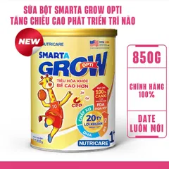 Sữa bột Smarta Grow Nutricare Dinh dưỡng cho trẻ thấp còi Tăng Chiều Cao Phát Triển Trí Não (900g)