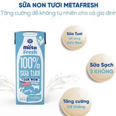 Thùng 48 Hộp Sữa Tươi META FRESH Ít Đường Nutricare Sữa Tươi Tiệt Trùng Bổ Sung Sữa Non Không Sử Dụng Chất Bảo Quản