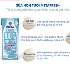 Thùng 48 Hộp Sữa Tươi META FRESH Ít Đường Nutricare Sữa Tươi Tiệt Trùng Bổ Sung Sữa Non Không Sử Dụng Chất Bảo Quản