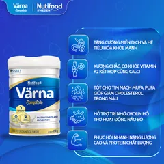 Combo 2 Lon Sữa Bột Varna Complete Lon 850g - Hỗ Trợ Giảm Đau Nhức Xương Khớp, Hồi Phục Thể Trạng, Sức Khỏe