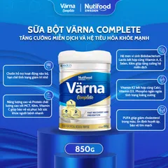 Combo 2 Lon Sữa Bột Varna Complete Lon 850g - Hỗ Trợ Giảm Đau Nhức Xương Khớp, Hồi Phục Thể Trạng, Sức Khỏe