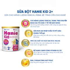 Sữa Bột Nutricare  HANIE KID 0+ Lon 800g - Sữa Non 24H Cao Năng Lượng Cho Bé Suy Dinh Dưỡng Biếng Ăn Thấp Còi