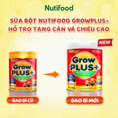 [Combo 3 Lon Sữa Bột NutiFood Growplus+ Suy Dinh Dưỡng, Hấp Thu Tốt, Tăng Đề Kháng  cho bé từ 0-12 tháng lon 780g_Rubymi