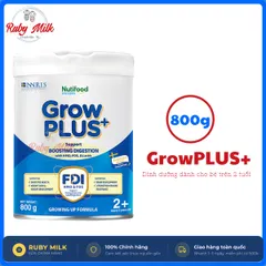 [Chính Hãng] Sữa bột Nutifood Sweden GrowPLUS+ Tiêu Hóa (Xanh Nhạt) 2+ - Tiêu hóa khỏe, tăng cân (Lon 800g)