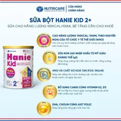Sữa Bột Hanie Kid - Hỗ Trợ Tăng Cân, Giảm Biếng Ăn, Suy Dinh Dưỡng Thấp Còi