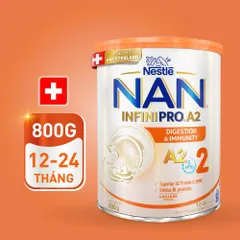Sữa Bột NAN INFINIPRO A2 số 2 Lon 800g (Cho bé 1-2 tuổi) Mẫu giao ngẩu nhiên