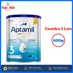 [COMBO 3 LON SỐ 3] Sữa bột Aptamil New Zealand Profutura Cesarbiotik số 3 Lon 800g (Trên 2 Tuổi) - Synbiotic độc quyền