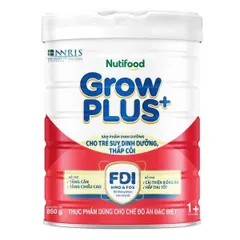 Sữa Bột NutiFood Growplus+ Đỏ Suy Dinh Dưỡng Hỗ Trợ Tăng Cân, Chiều Cao, Tiêu Hóa Tốt 850g/1,5Kg