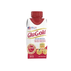 Thùng Sữa Dinh Dưỡng Pha Sẵn Nutricare GLUGOLD 200ml tăng cường sức khỏe cân bằng đường huyết (Thùng 18 Hộp)