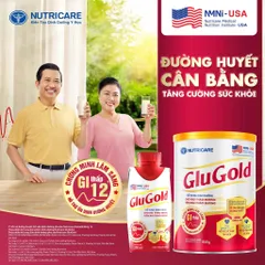 Thùng Sữa Dinh Dưỡng Pha Sẵn Nutricare GLUGOLD 200ml tăng cường sức khỏe cân bằng đường huyết (Thùng 18 Hộp)